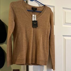 Charter Club Tan V-Neck Sweater